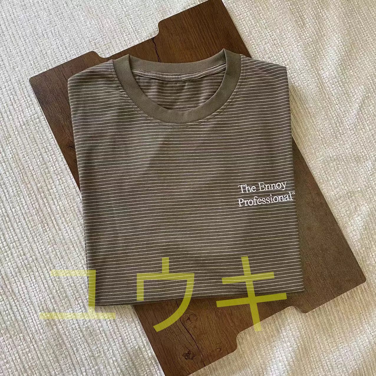 新品 The Ennoy Professional BorderT シャツ コットン  男女兼用半袖シャツ #1