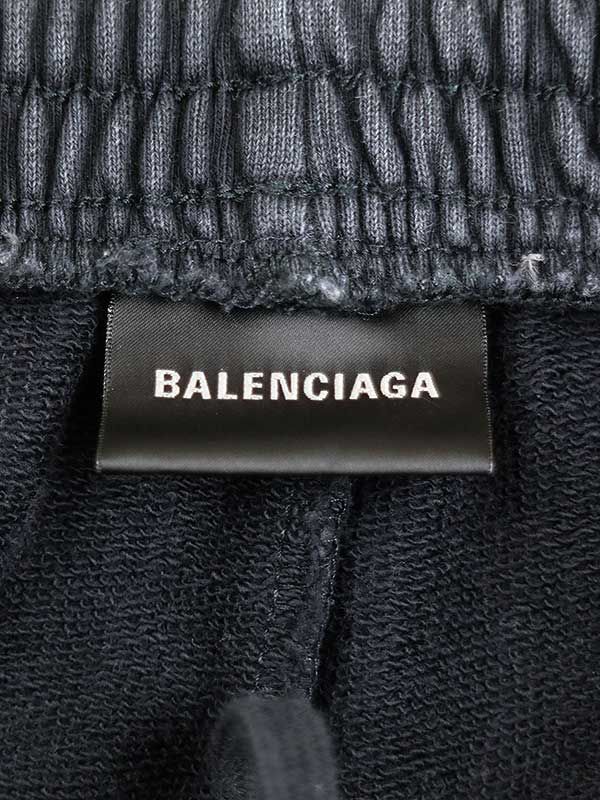 BALENCIAGA バレンシアガ 22AW Sweatpants New Sporty B ユーズド加工 ...