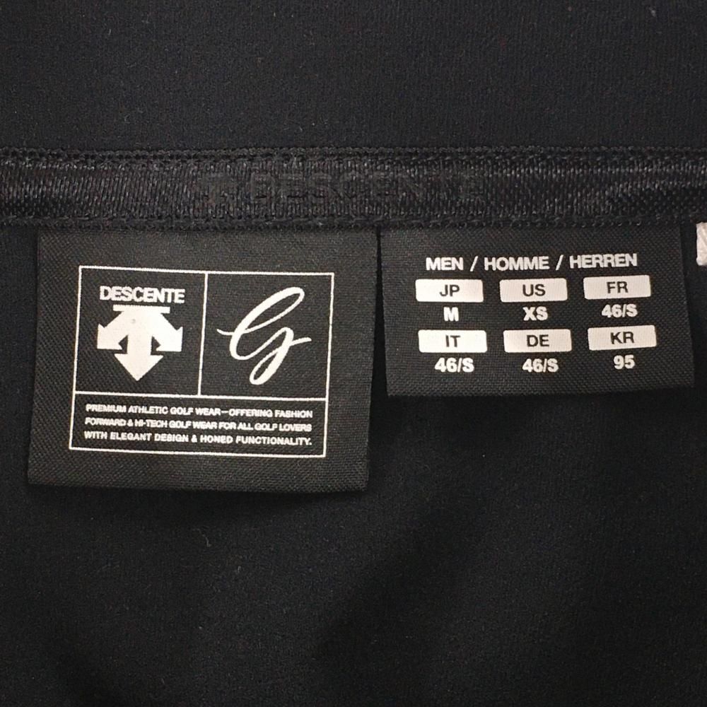 DESCENTE - 【美品】デサントゴルフ 長袖ハイネックシャツ 黒 ハーフジップ ウール混 メンズ M ゴルフウェア DESCENTE 美品】デサントゴルフ 長袖ハイネックシャツ 黒 ハーフジップ
