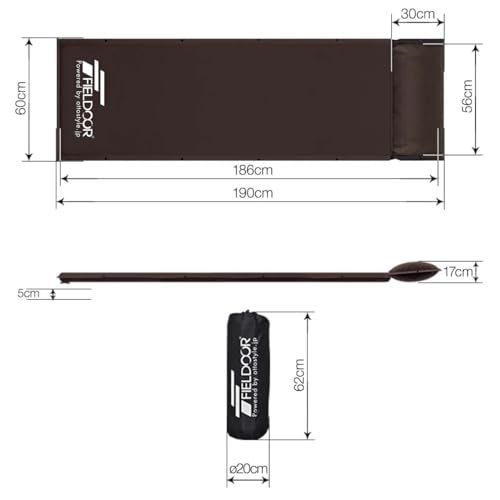 送料無料】【Sサイズ】枕付き/ブラウン FIELDOOR 枕付き 車中泊マット