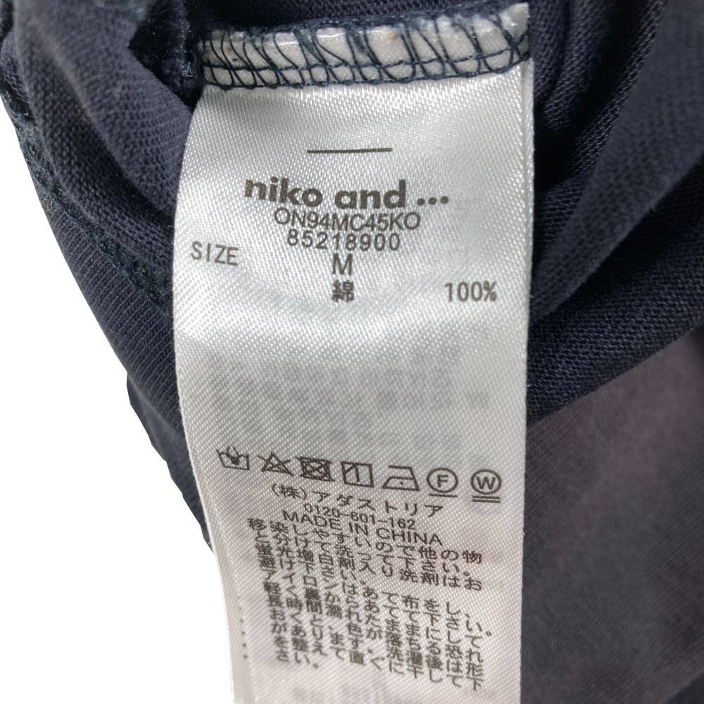 ★使用感あり★NIKO AND... 長袖ポロシャツ トップス 綿100％ 黒 送料無料 古着