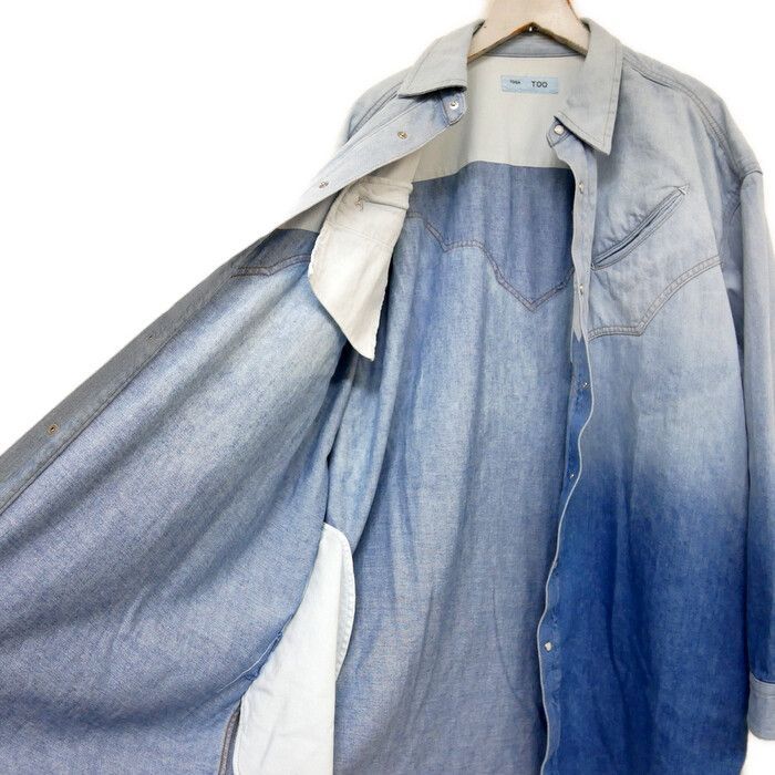 TOGA TOO トーガ 国内正規 24SS Denim large shirt デニムラージ