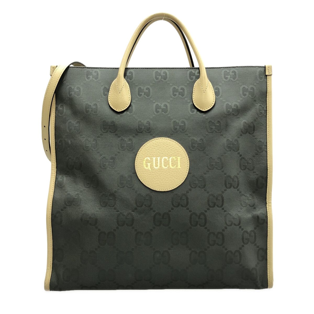 GUCCI(グッチ) トートバッグ オフ ザ グリッド 630355 グレー×ベージュ ...