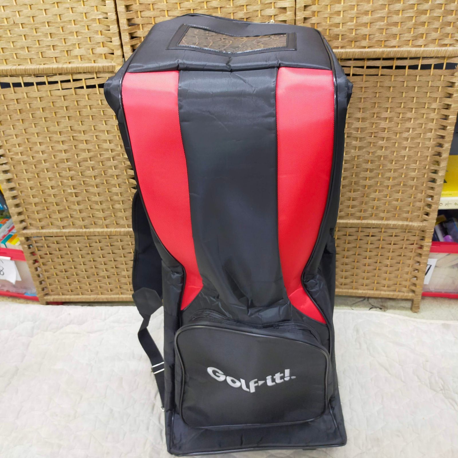  ライト(LITE)キャスター付トラベルカバー C-206 レッド(010)[SPORTING_GOODS] ゴルフバッグ・キャディバッグ