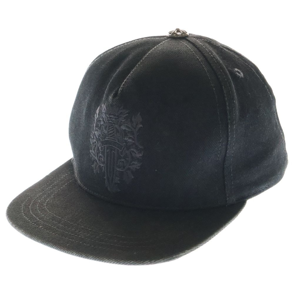【新品】Chrome Hearts ヴァーティカル ロゴ デニム キャップ CHROME HEARTS (クロムハーツ) TRUCKER CAP ヴァインダガー刺繍