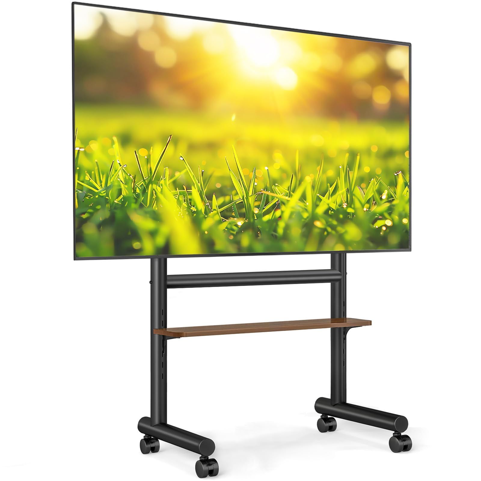 棚板付き 高さ調整 VESA600*400mm tvスタンド モニタースタンド 会社用 大型 テレビ台 耐荷重60kg 40～85インチ対応 ハイタイプ 業務用 テレビスタンド テレビスタンド キャスター付き Rfiver
