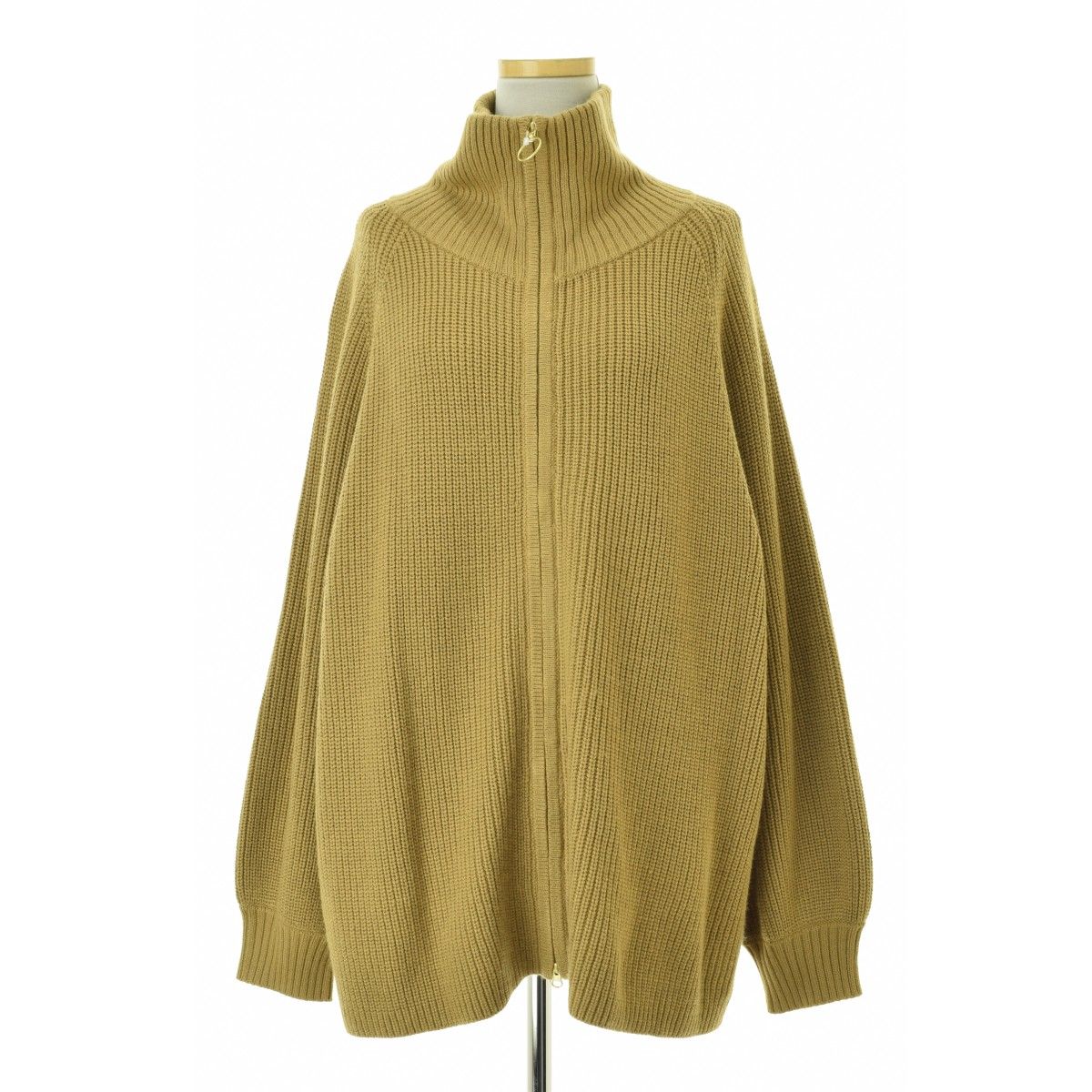 【LEPSIMLOWRYSFARM】LPH62239AD 7ゲージジップスタンドチュニック長袖カーディガン