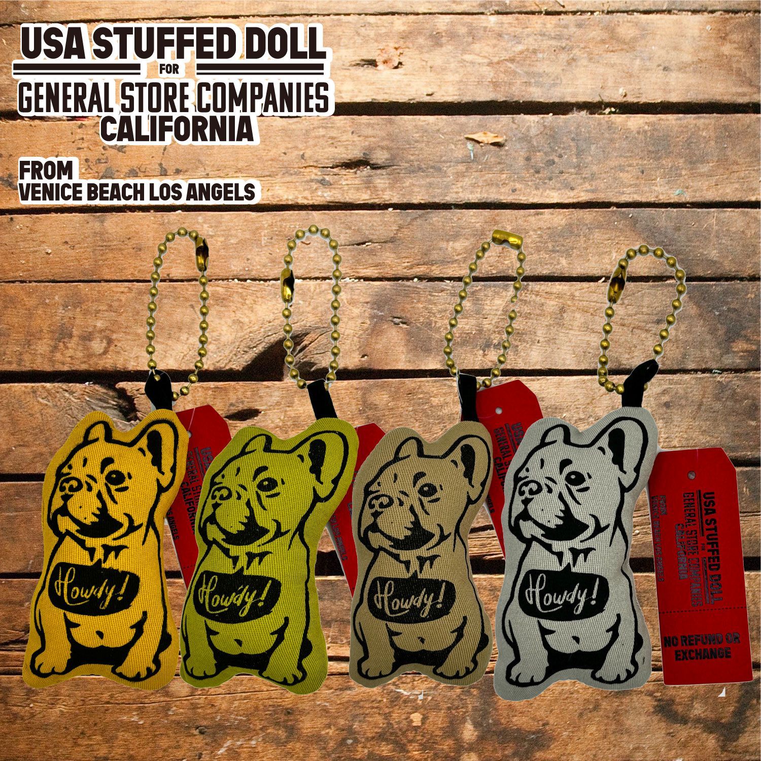 USA STUFFED DOLL KEYCHAIN フレンチブルドック フレブル