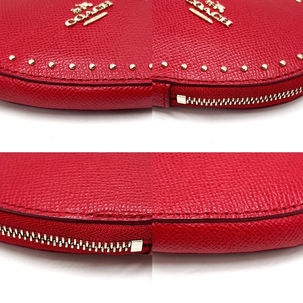 COACH オールドコーチ コインケース 小銭入れ キーリング付き レッド COACH オールドコーチ コインケース 小銭入れ キーリング付き