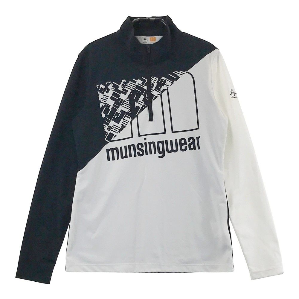 サイズ：M MUNSING WEAR マンシングウェア ハーフジップ 長袖T