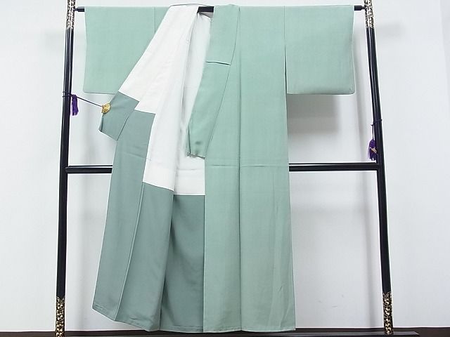 平和屋着物○男性 黒紋付 キングサイズ 洗える着物 CAAZ2974yc