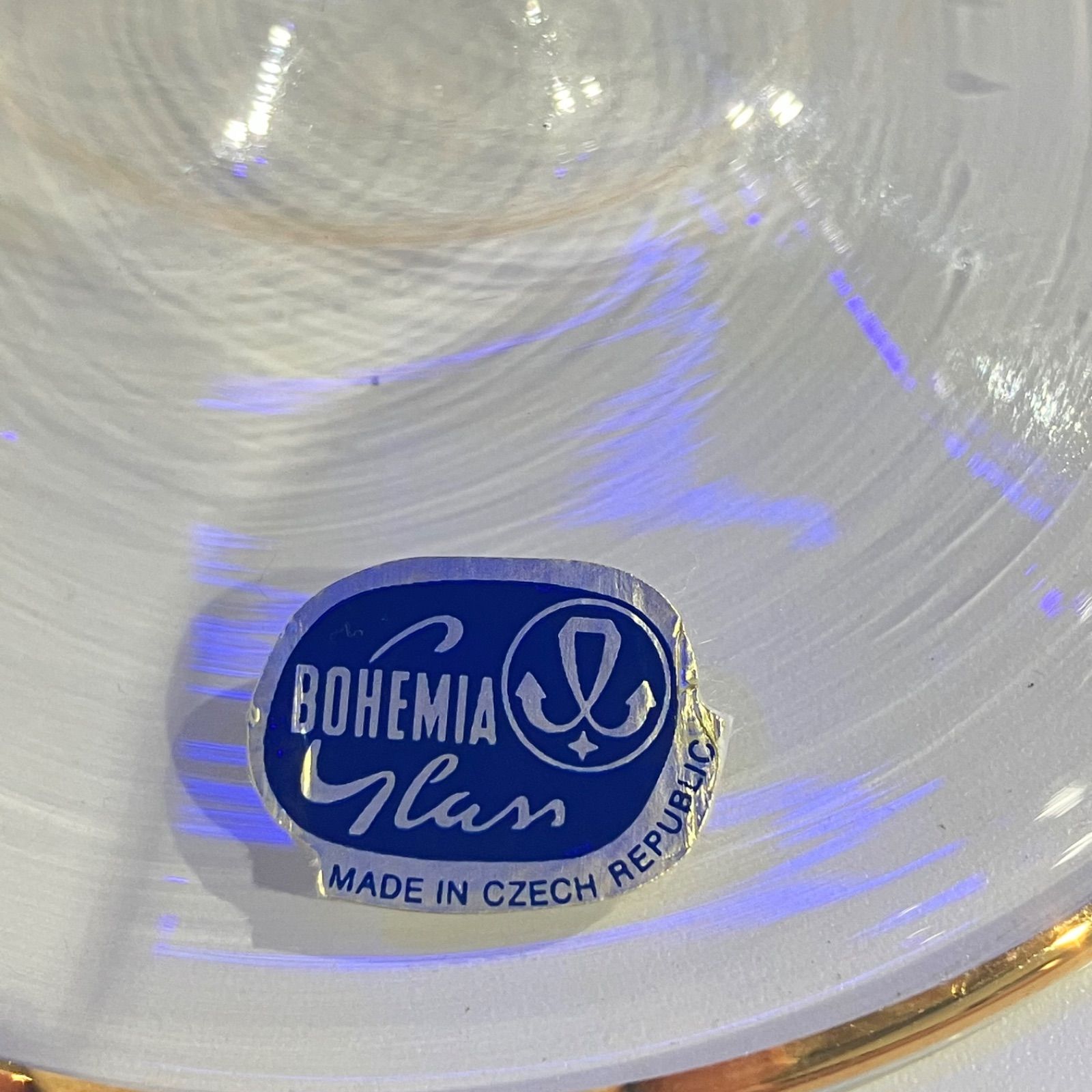 ボヘミアガラス　コンポート BOHEMIA GLASS ボヘミアガラス コンポート皿 金彩【送料無料