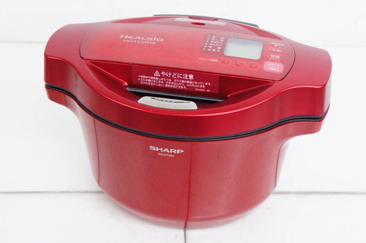 SHARPシャープ 電気無水鍋 HEALSIOヘルシオ ホットクック KN-HT99A-R 1.6L レッド