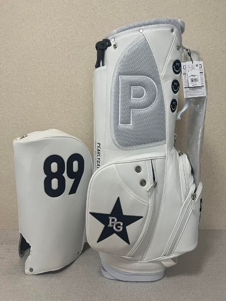 パーリーゲイツ PEARLY GATES ホワイト キャディバッグ 合皮