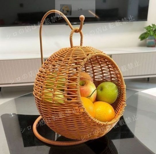 ラタン 手編みの丸カゴ ラタン 手編みの丸カゴ