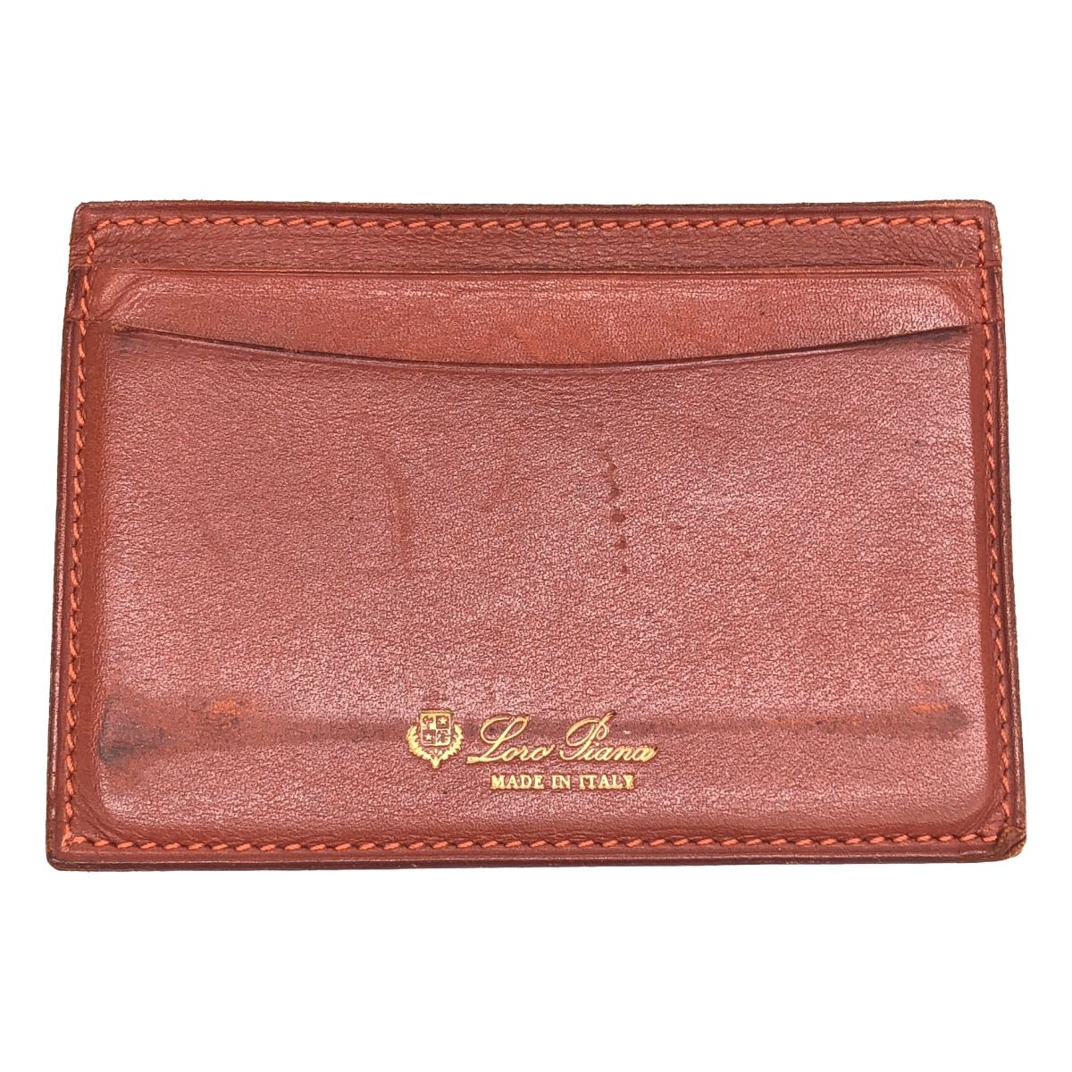 Loro Piana ロロピアーナ レザーカードケース ブラウン 未使用 Loro Piana ロロピアーナ レザーカードケース ブラウン 未使用