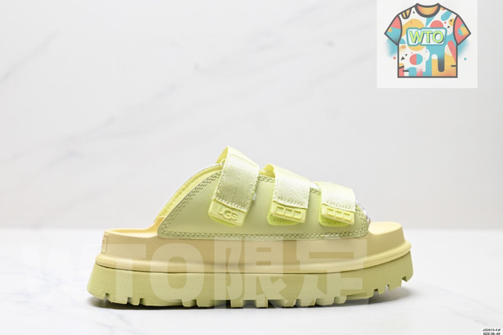 UGG 厚底スタイルアップ マジックテープ サンダル ブラック 36 UGG マジックテープ 厚底サンダル01-ZP49 - メルカリ