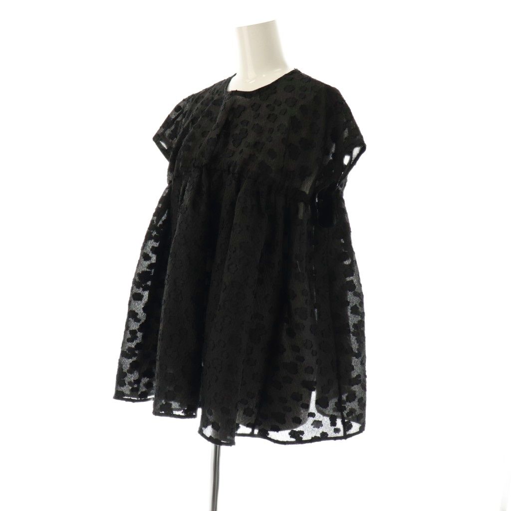  ティーマットマサキパリ T-mat Masaki Paris ×Drawer ジャガードショートスリーブブラウス プルオーバー 1 ブラック HK OS その他 トップス