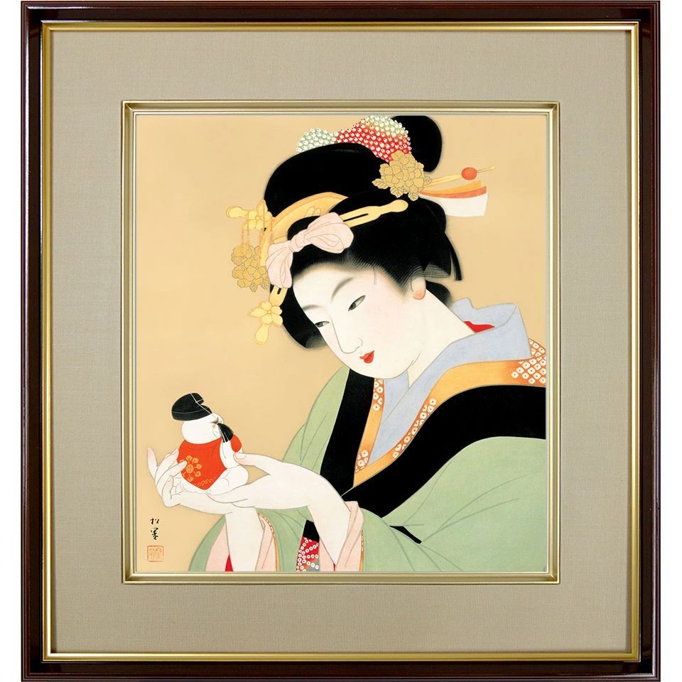 文化勲章受章作家　上村　松園　肉筆作品 文化勲章受章作家上村松園肉筆作品