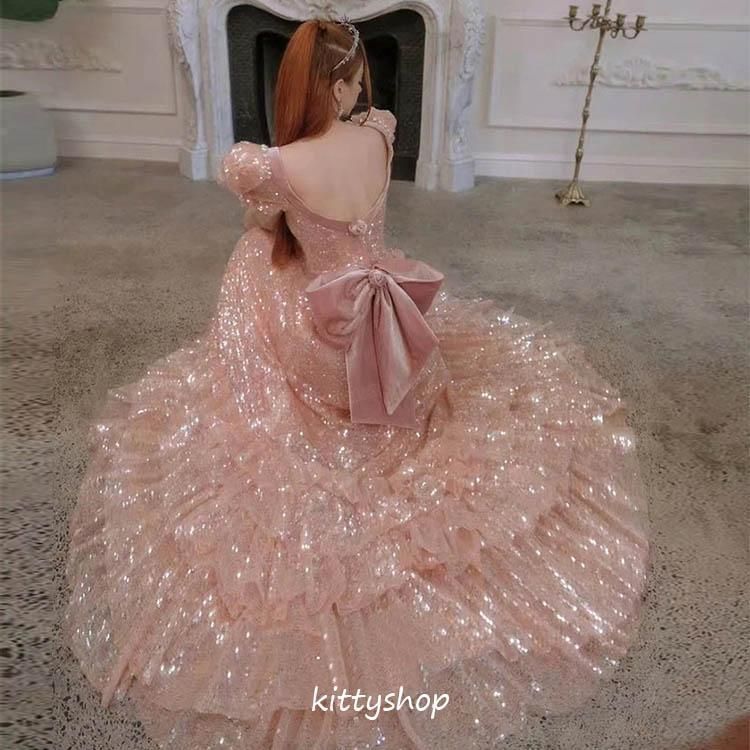 ロングドレス Vネック