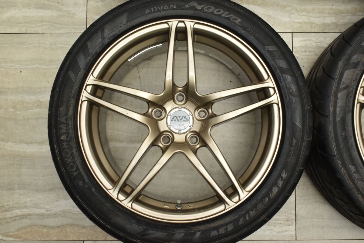 程度良好 ヨコハマ AVS MODEL5 モデル5 17in 8J 45 9J 45 PCD114.3 ネオバAD07 235|45 255|40 RX-7 RX-8 スカイライン チェイサー