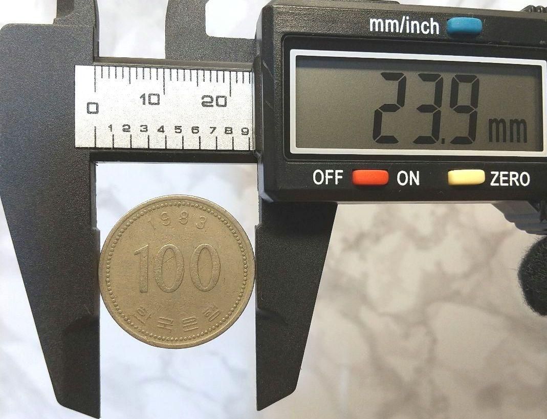 100ウォン硬貨 1983年 直径23.9mm 백원 한국은행 100원 동전 - メルカリ