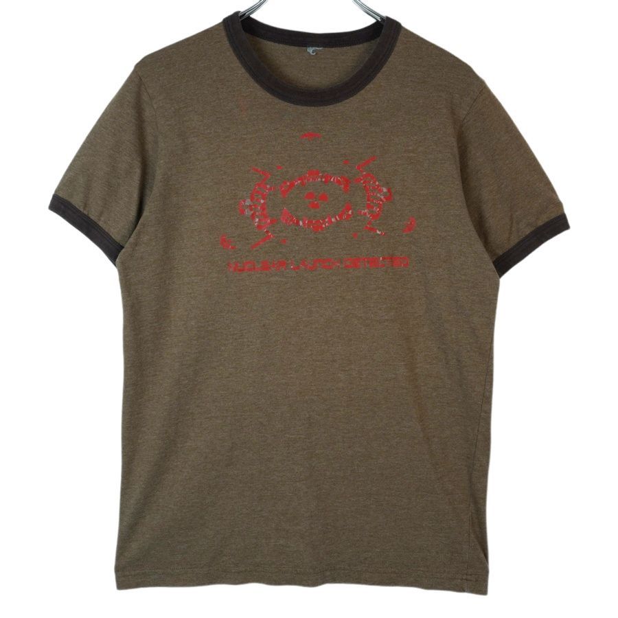 ヴィンテージvintageリンガーTシャツトリムT杢ヘザー茶色ブラウン
