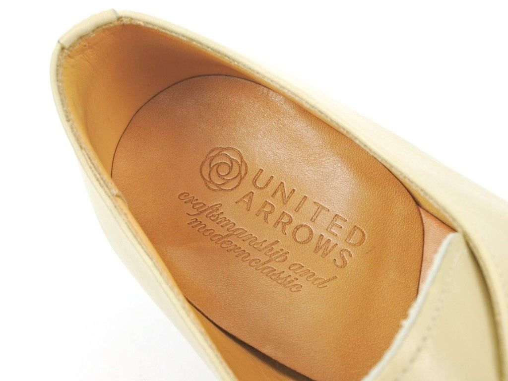 【中古】ユナイテッドアローズ UNITED ARROWS レザー シングルモンク ドレスシューズ ベージュ【サイズ6】【メンズ】