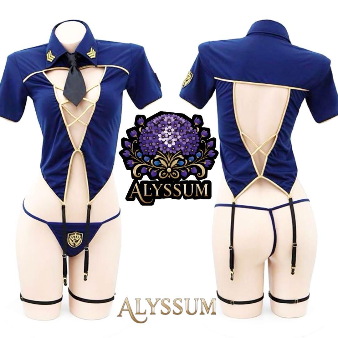ガーターベルト➕Tバック付きセクシーポリスコスプレ衣装フル