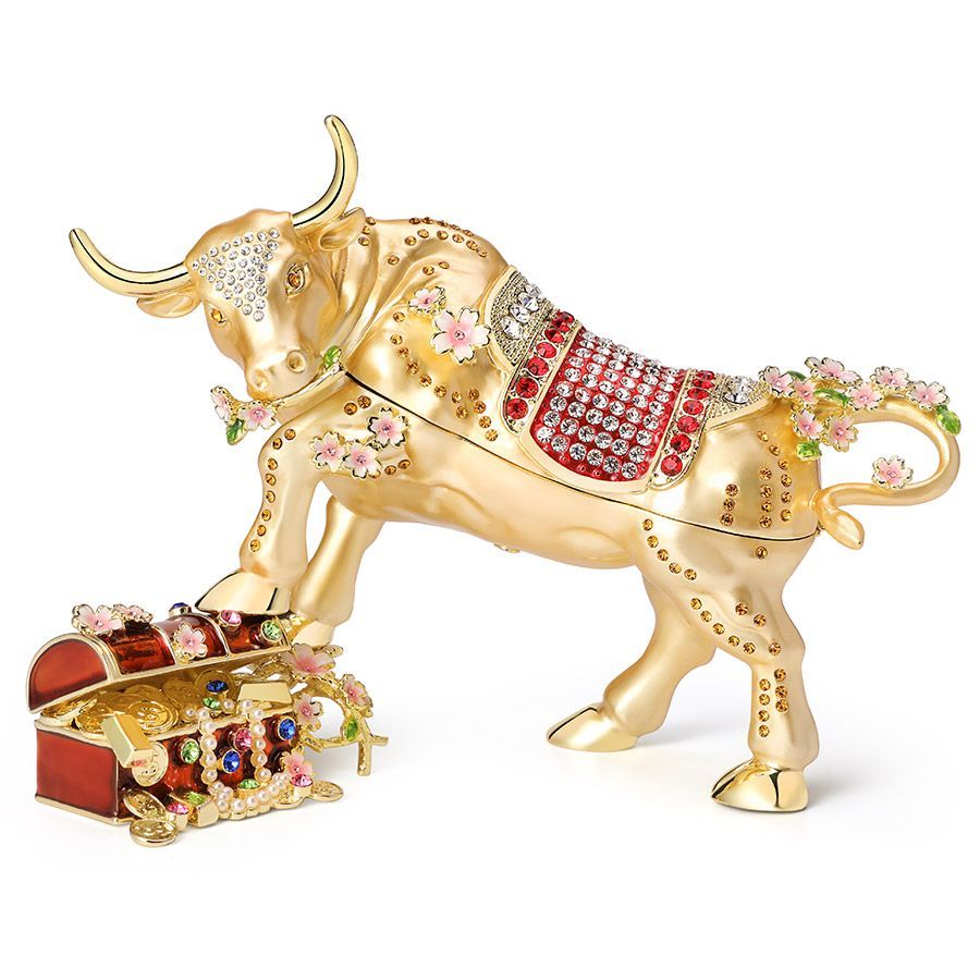 EX608 金福 宝丑 干支 牛 縁起物 置物 東京銀座PICALS EX608 金福 宝丑 干支 牛 縁起物 置物 東京銀座PICALS