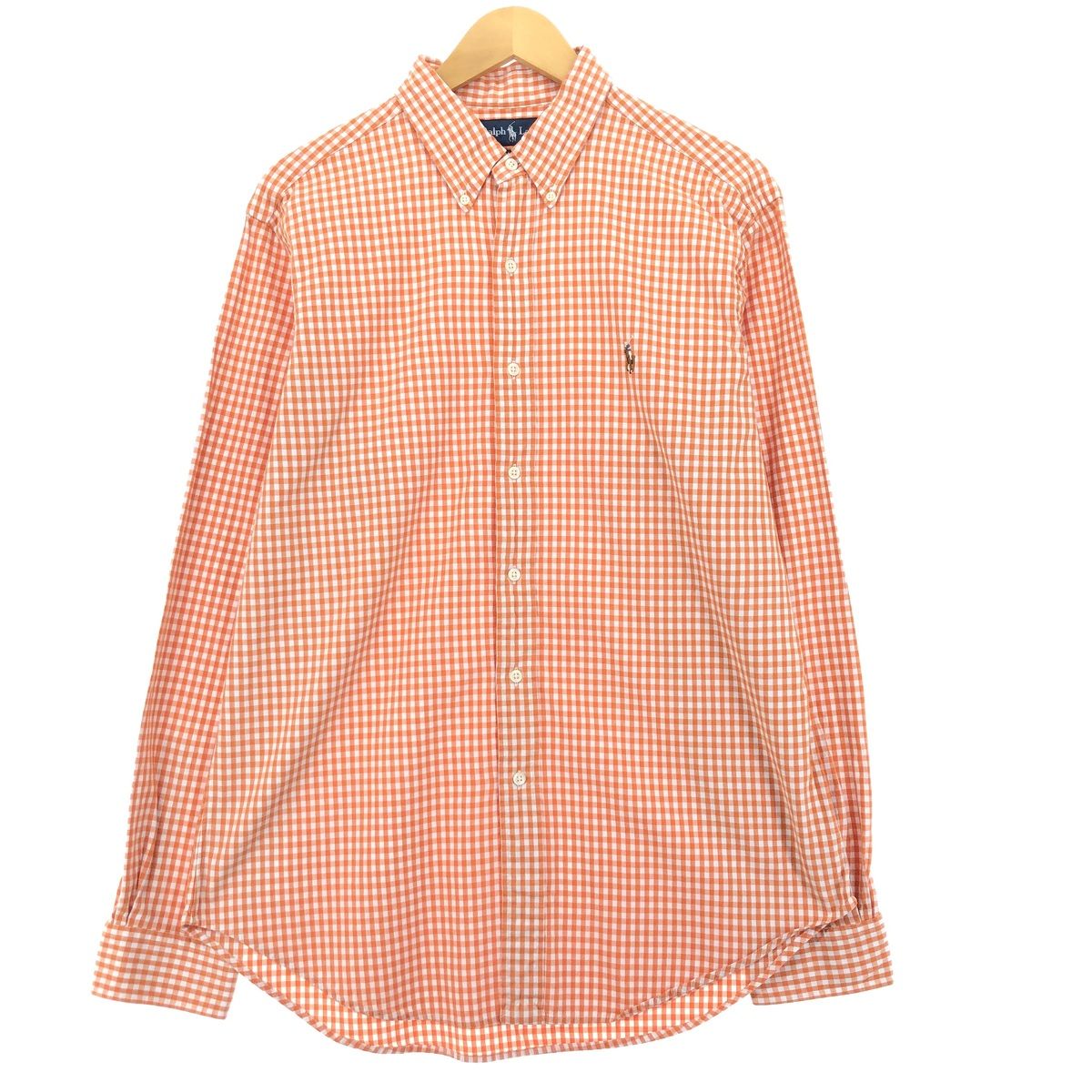 古着 ラルフローレン Ralph Lauren CLASSIC FIT ギンガムチェック 長袖 ボタンダウンチェックシャツ メンズL/eaa451725