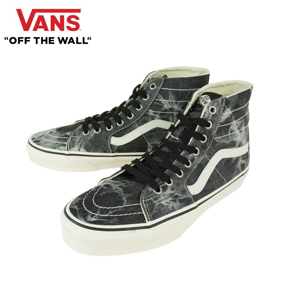 バンズ VANS ヴァンズ メンズ スニーカー SK8-HI TAPERED スケート ハイ テーパード (DENIM DESTROY)BLKMRSHMLW (デニムデストロイ)ブラックマシュマロ ハイカット 靴 スケボー 加工 タイダイ 染め ブリー