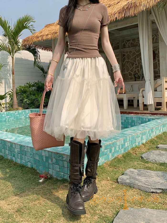 ebure エブール サボイ ストライプ スカート ブラウン 36サイズ ebure  