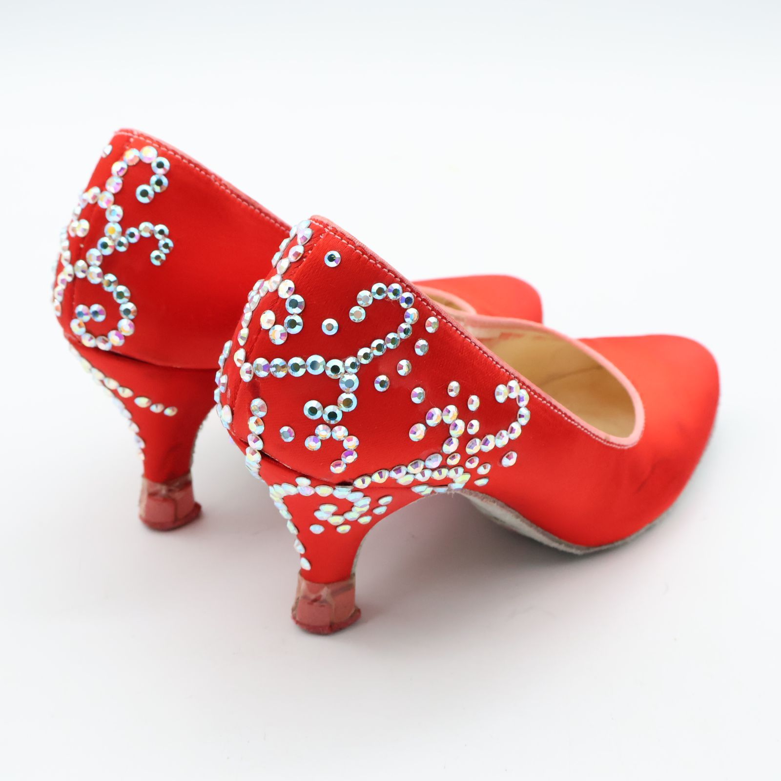 イングランド製 社交ダンス用衣装】2 1/2 SUPADANCE レッド ラメ