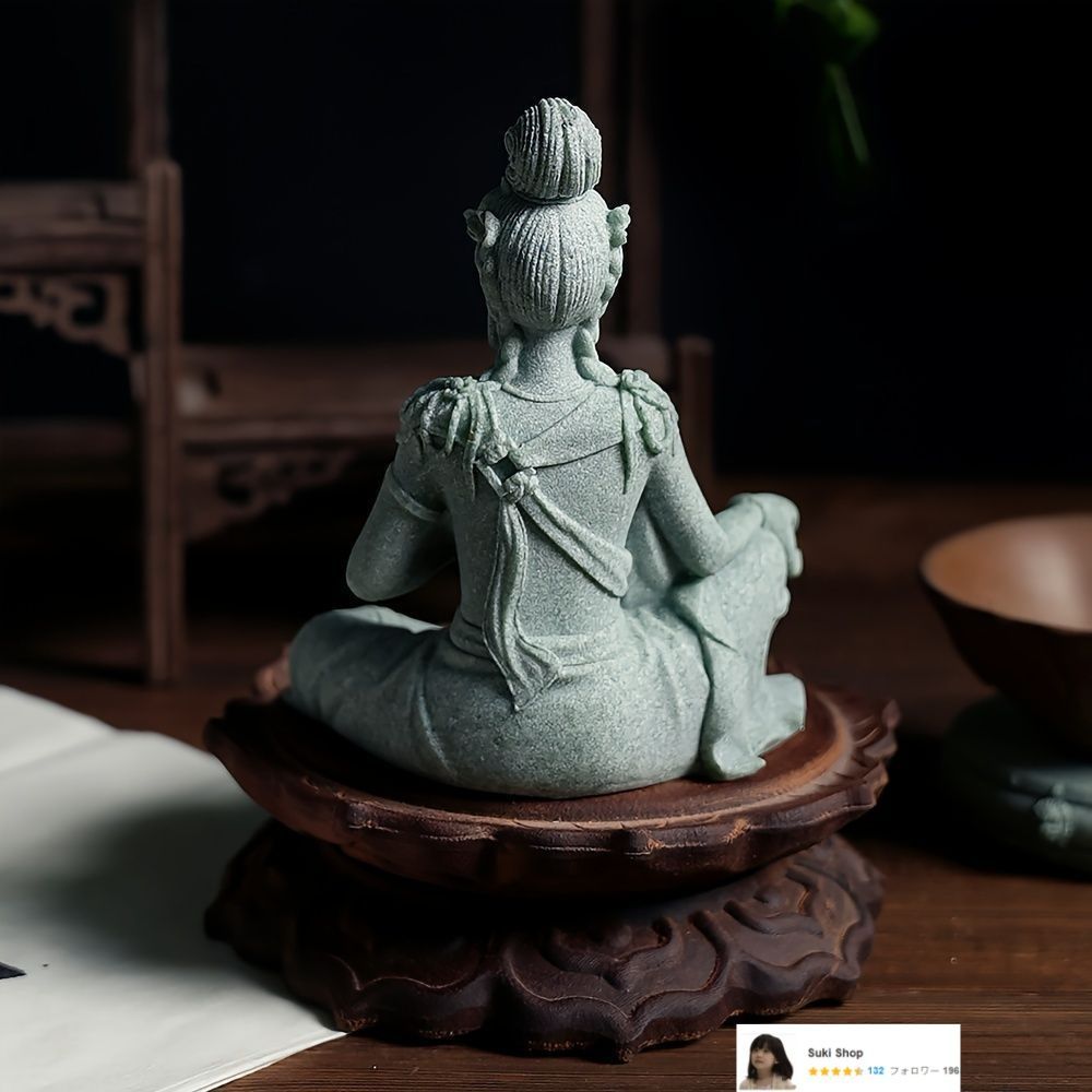 水月観音 観音 菩薩 像 仏像 石 彫刻 開運 健康運 金運 財運