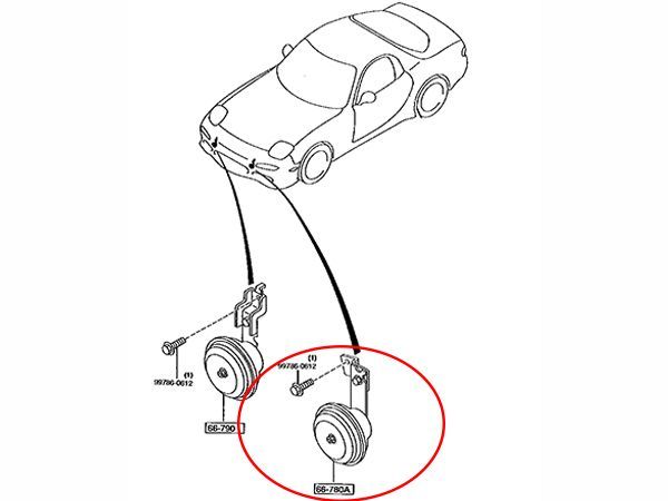 MAZDA マツダ 純正 サバンナ RX-7 FC3S ホーン ハイ トーン genuine parts RX7 HORN ELECTRIC High T107