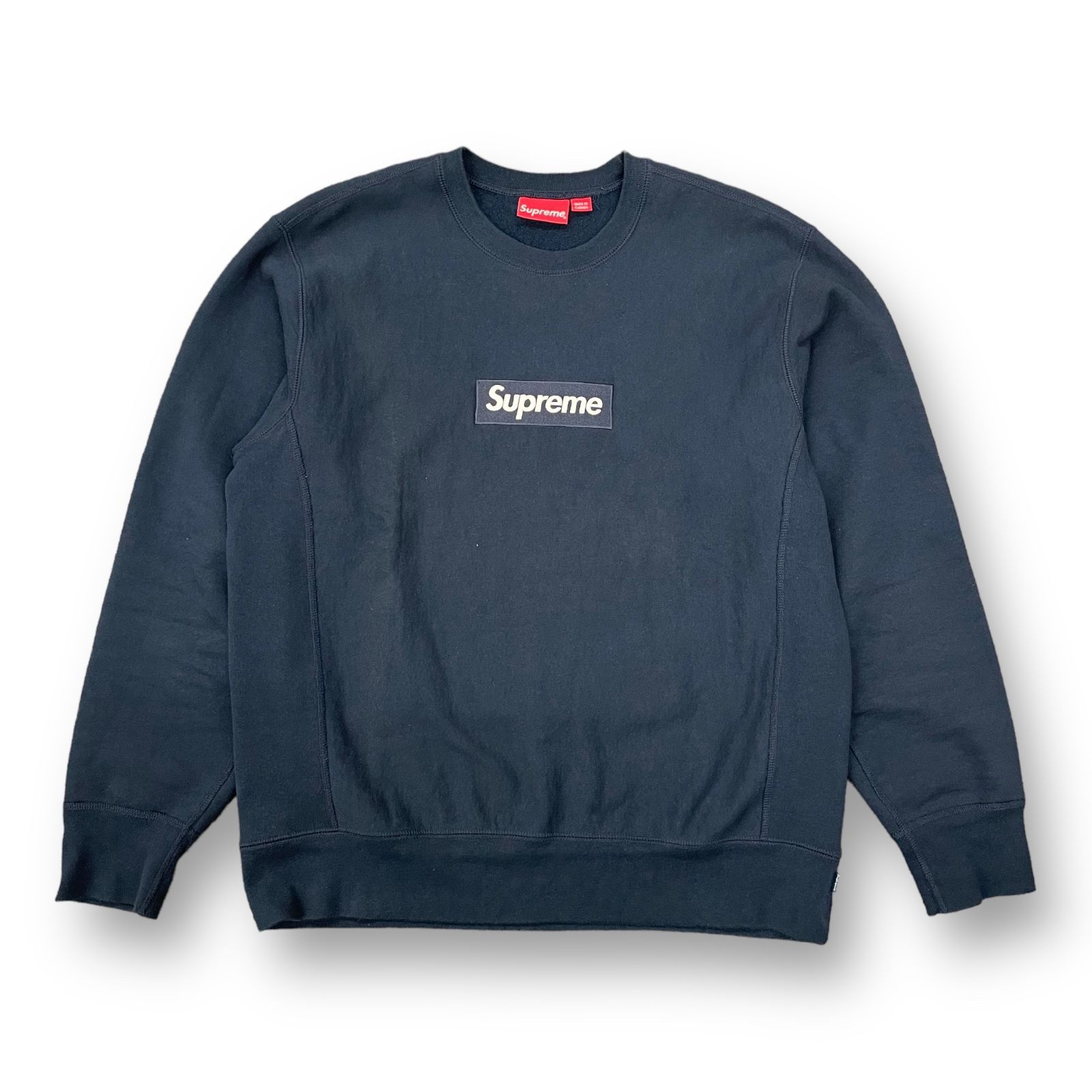 supreme 18aw box logo crewneck 黒 L 国内正規品スウェット - www