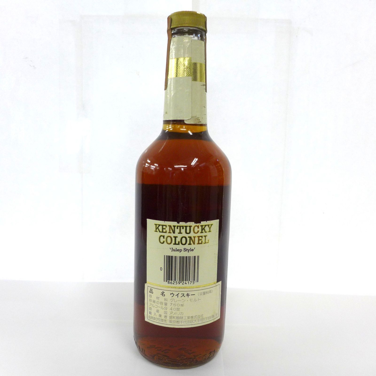 未開栓 ケンタッキーコロネル バーボンウイスキー 旧ボトル