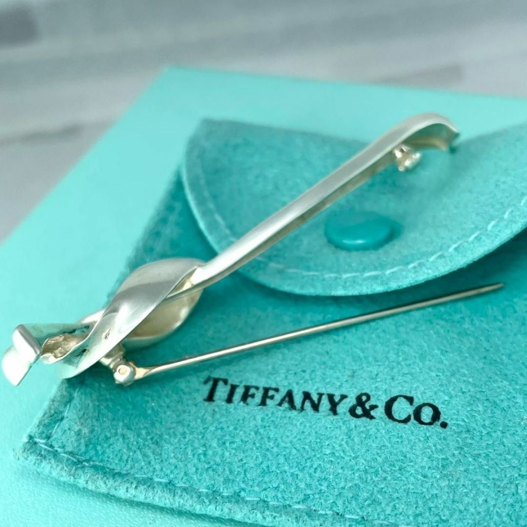 ティファニー 希少 リボン ノット ブローチ MM1fe ティファニー 希少 リボン ノット ブローチ MM1fe 希少 ティファニー