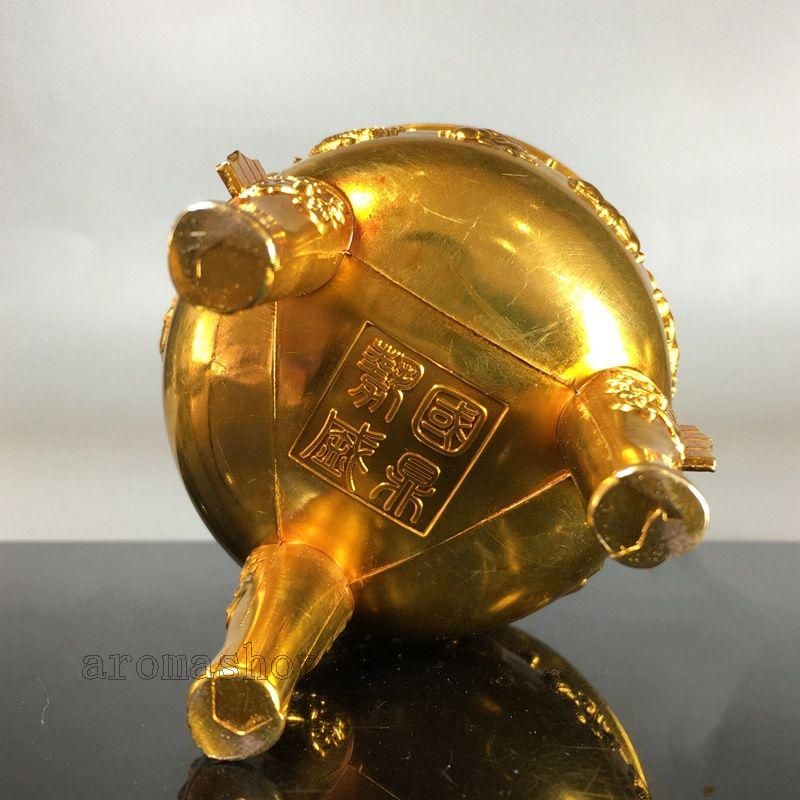 銅 細工 干支蛇薫香炉 十二支炉 刻蔵八宝炉 香道具 装飾品 工芸