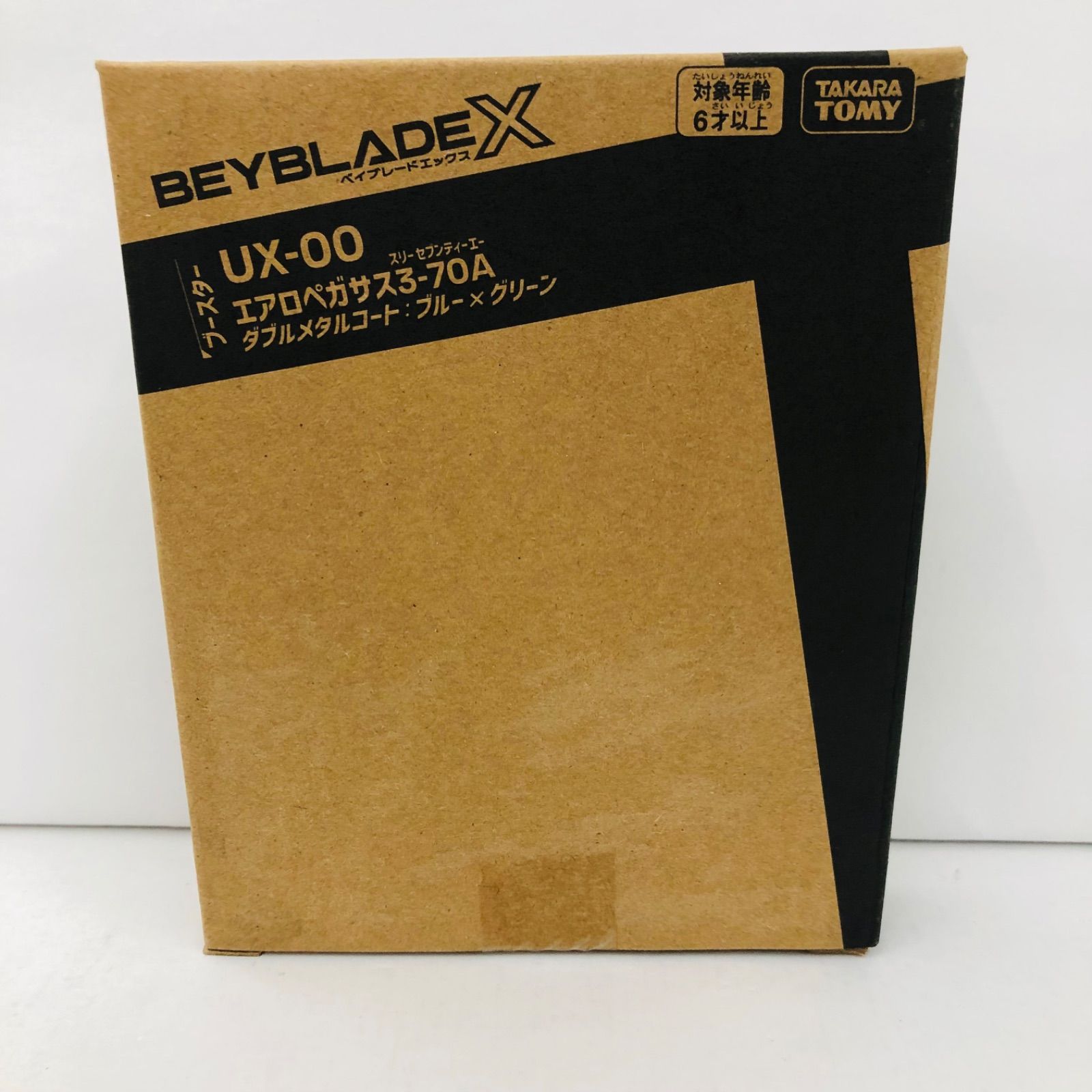 瀬戸店 ベイブレード X UX-00 ブースター エアロペガサス3-70A ダブルメタルコート ブルー×グリーン 724-2593