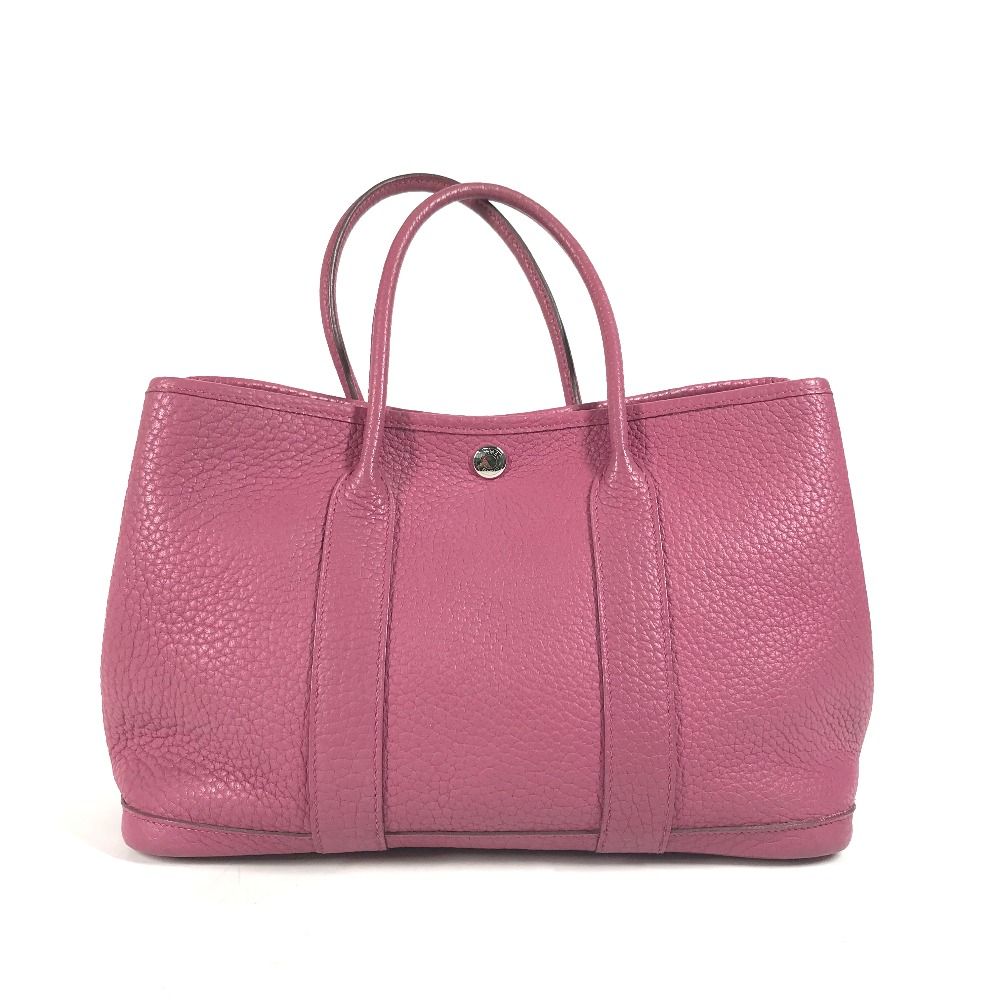 HERMES ガーデンパーティー TPM 30 ネゴンダ ピンク トートバッグ Hermes Garden Party bag 30/TPM Pink Country leather Silver