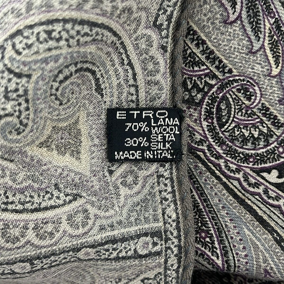 贈る結婚祝い ETRO(エトロ) グレーベージュ×ダーク - ストール(ショール)美品 小物
