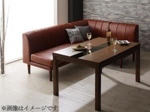 ダイニングセット（テーブルu0026ソファ） こたつもソファも高さ調節 アーバンモダン・リビングダイニングセット 3人 4点セット(テーブル+2Pソファ1脚+1Pソファ1脚+コーナーソファ1脚) W120