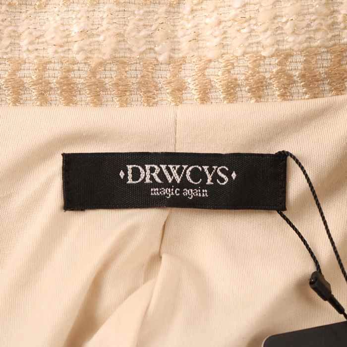 ドロシーズ ツイードジャケット 未使用 七分丈 ウール混 セレモニー フォーマル アウター レディース 1サイズ ベージュ DRWCYS約45cm袖丈