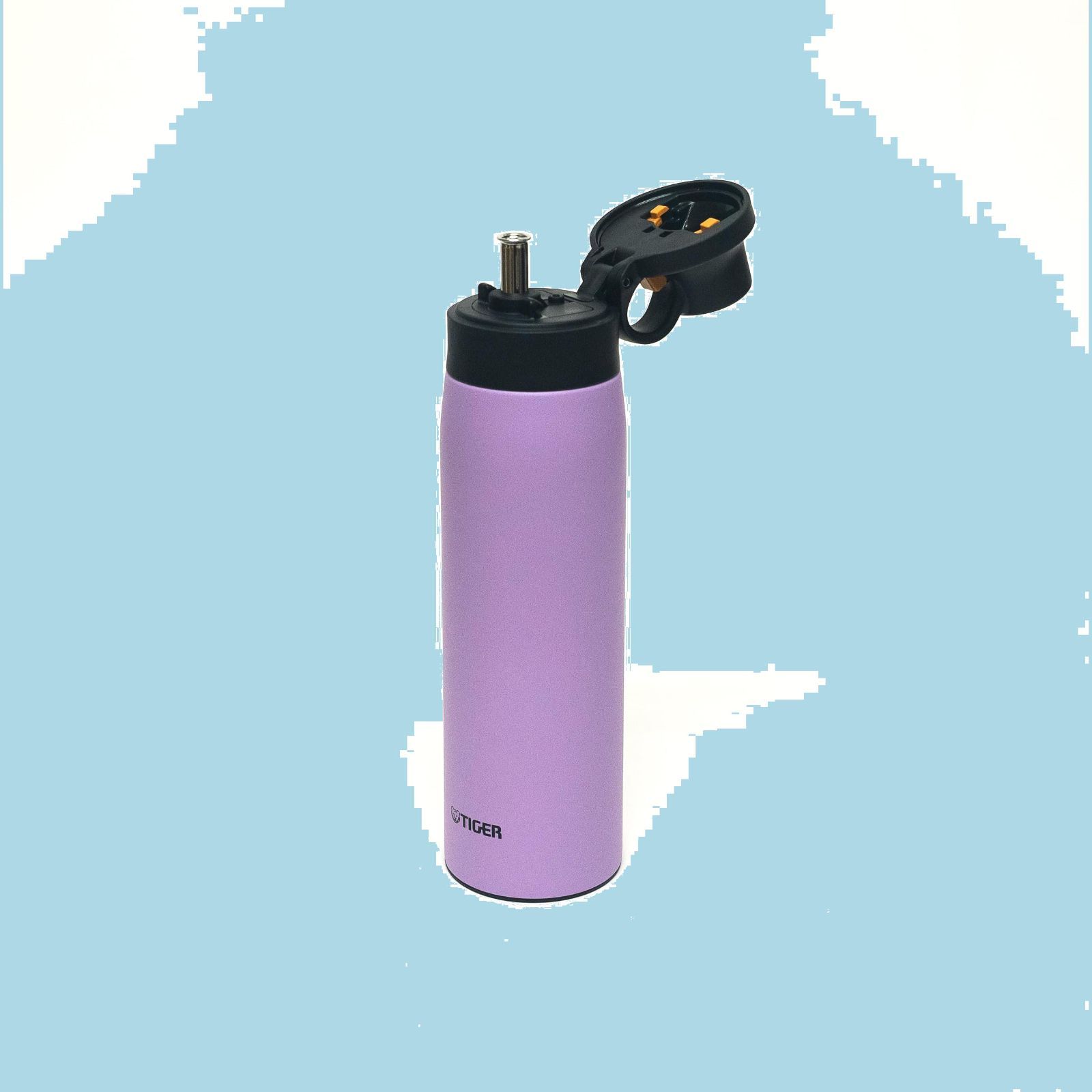 【特価セール】タイガー魔法瓶(TIGER) 水筒 500ml ステンレス製ストロー マグボトル ステンレスボトル 真空断熱ボトル 保冷 在宅 タンブラー利用可 ライラック(パープル) MCS-A50NVT