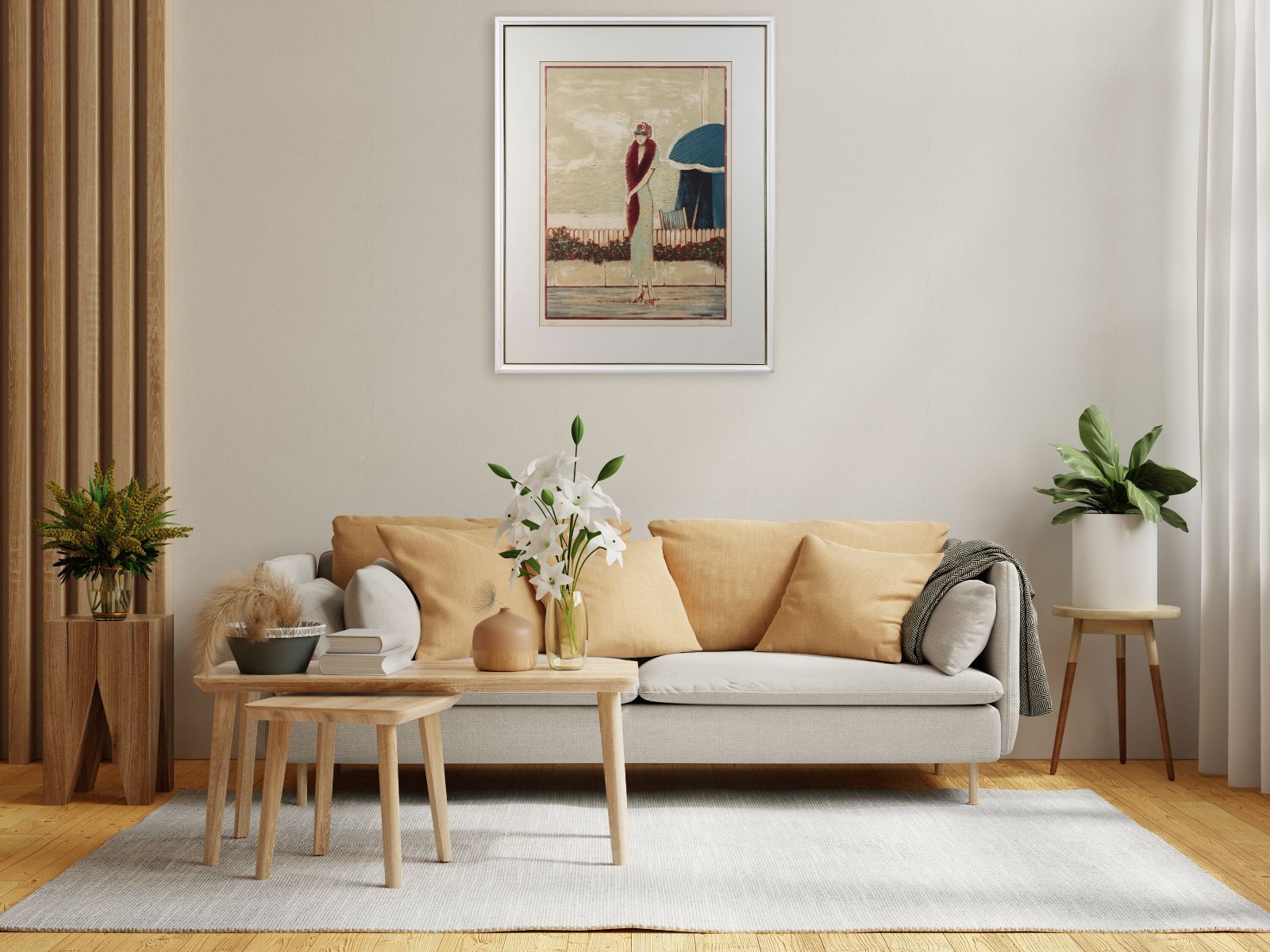 ジャン＝ピエール・カシニョール 「キツネの襟巻をした女性」 リトグラフ 版画 絵画 ジャン＝ピエール・カシニョール 『キツネの襟巻をした女性