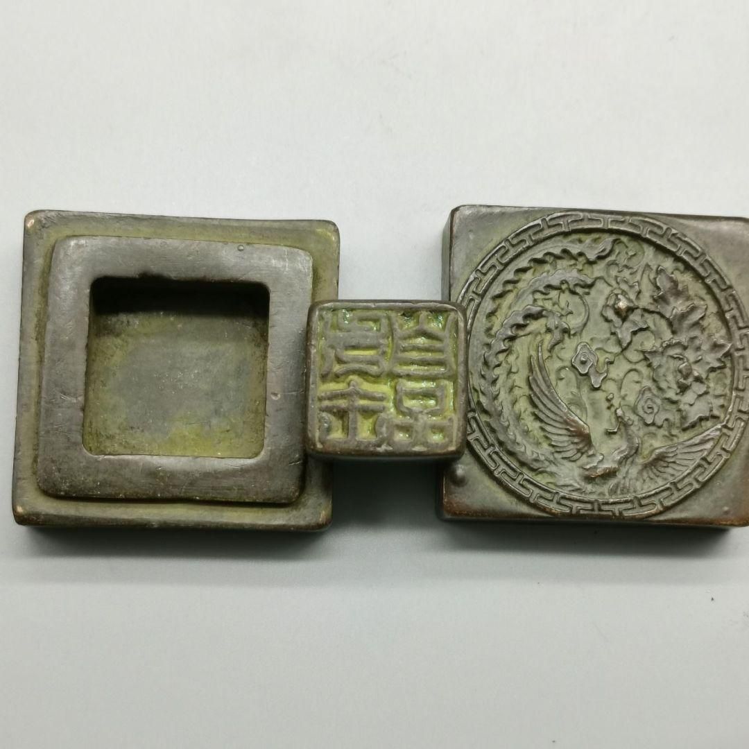 銅套印 鳳凰図帯匣3点