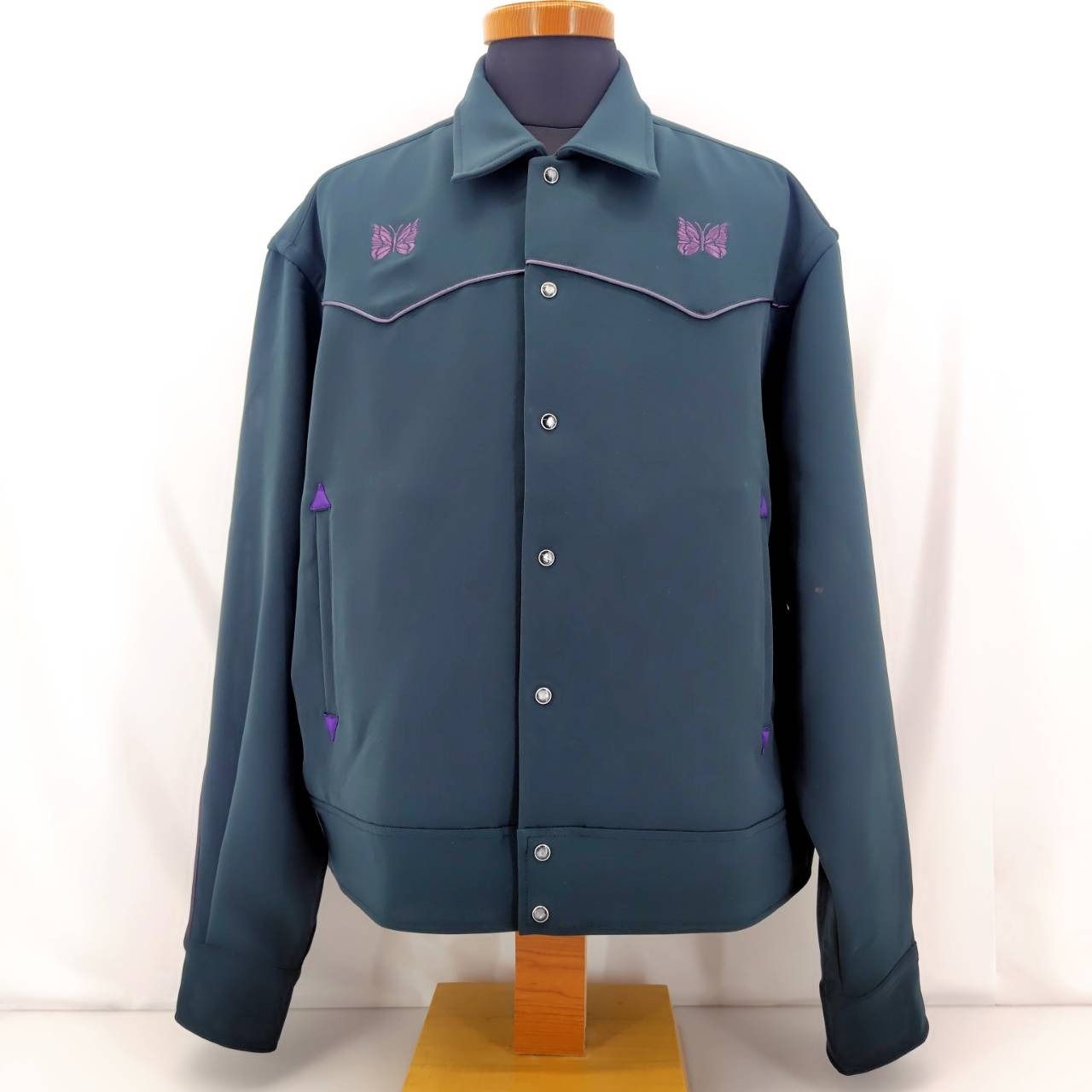 05w11164 ニードルス Needles Piping Cowboy Jacket パイピングカウボーイジャケット ダークグリーン L メンズ アウター ポリエステル NS150