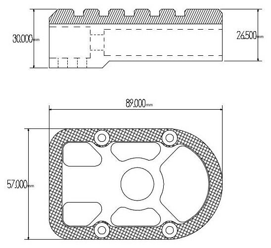 WHEELIE フットペグ：ブラック＆オレンジ